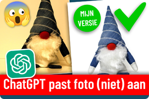 ChatGPT | Ai past foto (niet) aan